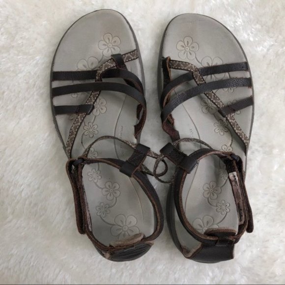 Hi-Tec Sienna Brown & Grey Strap Sandals Size 7 - Picture 5 of 6